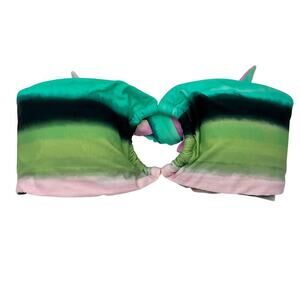 PQ Swimwear Stripe O-Ring Bandeau Bikini Top Size Small NWT